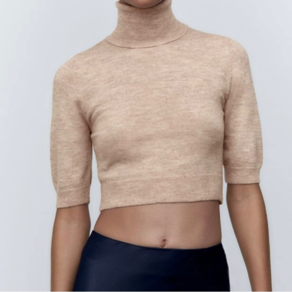 Zara Wool Blend Cropped Sweater- new with tag